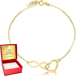 zlota-bransoletka-zloto-serce-nieskonczonosc-dla-kobiety-grawer
