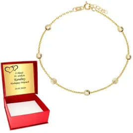 zlota-bransoletka-zloto-333-kulki-grawer