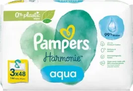 pampers-harmonie-aqua-delikatne-chusteczki-nawilzane-dla-dzieci-3-x-48szt