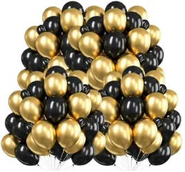 balony-czarne-i-zlote-chrom-balony-chromowane-zloto-na-urodziny-100szt