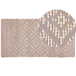 dywan-bawelniany-80-x-150-cm-bezowy-z-rozowym-gerze-lumarko