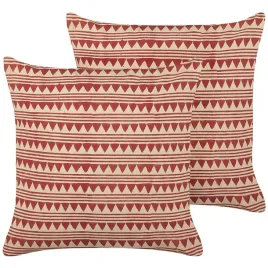 zestaw-2-poduszek-dekoracyjnych-deglupta-bawelna-45-x-45-cm-czerwony-wzor-z