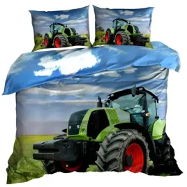 posciel-3d-bawelna-satyna-200x220-cm-zielony-traktor-na-polu