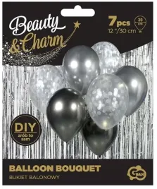 balony-beautyandcharm-bukiet-srebrne-30cm-7szt