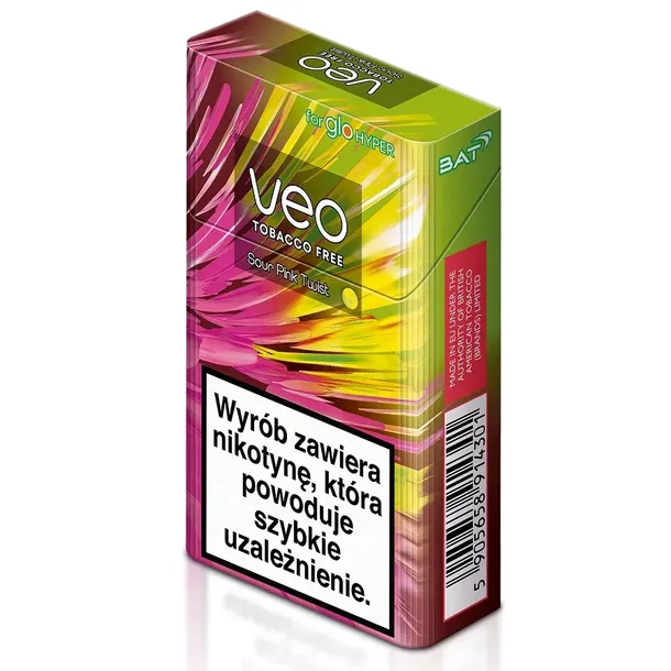 Wkłady BezTytoniowe VEO Sour Pink Twist Aromat Malina Cytrusy Podgrzewa GLO