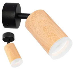 lampa-sufitowa-kinkiet-scienny-regulowany-spot-1x-gu10-loft-drewniany