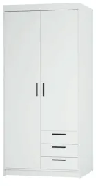 szafa-biala-z-szufladami-90-cm-kuba-dwudrzwiowa-z-polkami-i-drazkiem