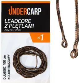 undercarp-karpiowy-zestaw-leadcore-z-pletlami-z-dwoch-stron-brazowy-100-cm