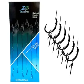 method-feeder-rigs-x6-rozmiar-rozm-10-z-bagnetem-przypony-do-metody-zestaw