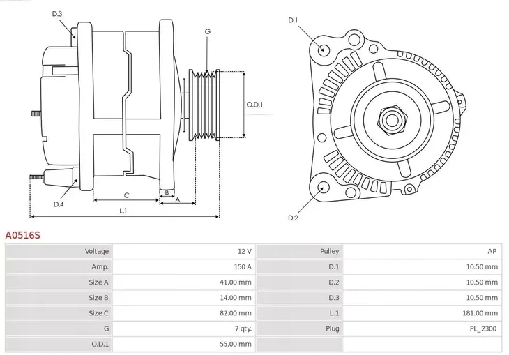 alternator-a0516s-ast-as-pl-numer-katalogowy-czesci-a0516s