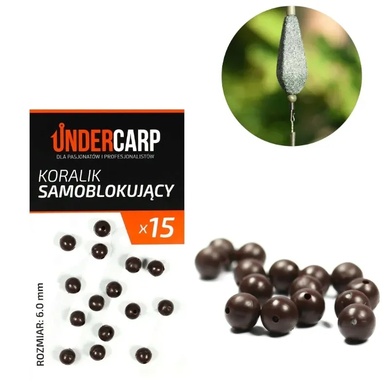 undercarp-koralik-samoblokujacy-brazowy-6mm