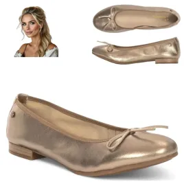 zlote-baleriny-damskie-skorzane-41-maciejka-eleganckie-baletki-wiosenne
