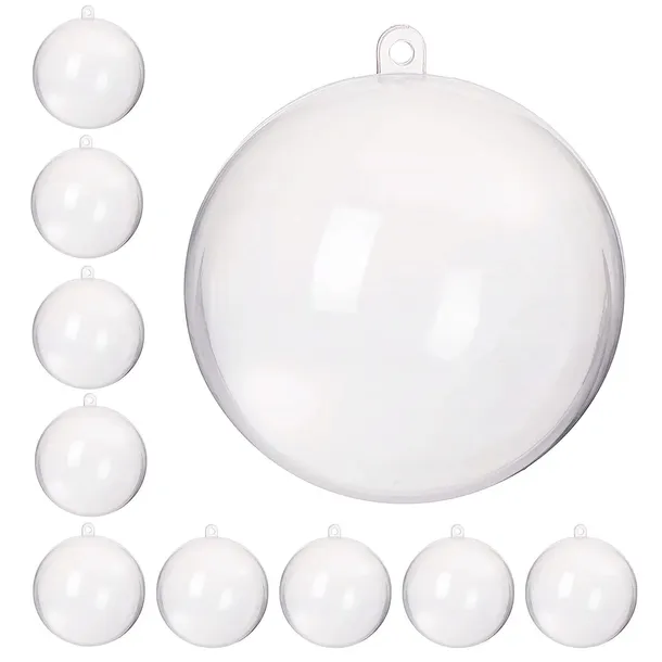 BOMBKA AKRYLOWA Bomki akrylowe PRZEŹROCZYSTE kule Transparentne 8cm 10szt