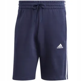 spodenki-meskie-adidas-essentials-fleece-3-stripes-shorts-granatowe-ij6484