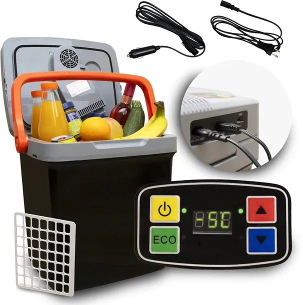 LODÓWKA TURYSTYCZNA SAMOCHODOWA 12V/230V USB M 29 Chłodzenie grzanie ELDOM