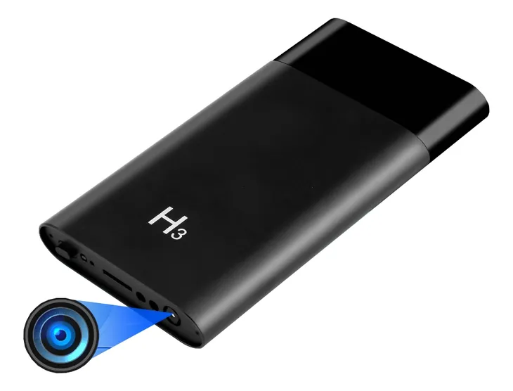 UKRYTA KAMERA POWERBANK H3 NAGRYWANIE DETEKCJA W NOCY DO 20 GODZIN FULL HD