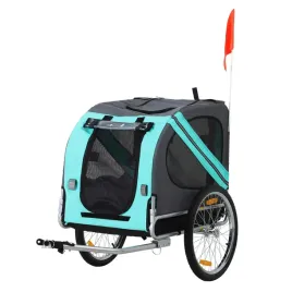 przyczepka-rowerowa-dla-psa-pieska-niebieska-wodoodporna