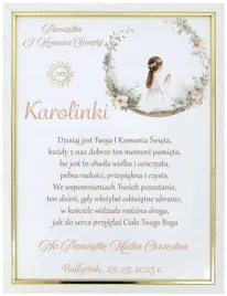 prezent-na-komunie-swieta-zyczenia-dla-dziewczynki-plakat-w-ramce