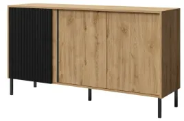 komoda-2-mia-dab-odwieczny-czarny-ryflowany