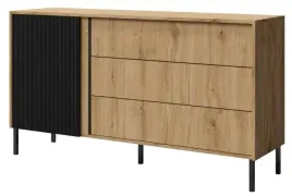 komoda-3-mia-dab-odwieczny-czarny-ryflowany