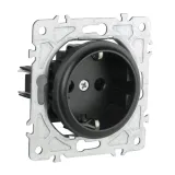 gniazdo-schuko-czarne-oval-stan-nowy