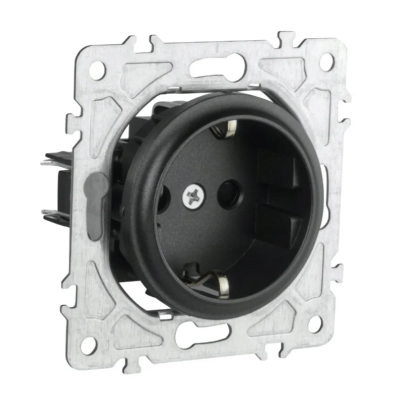 gniazdo-schuko-czarne-oval