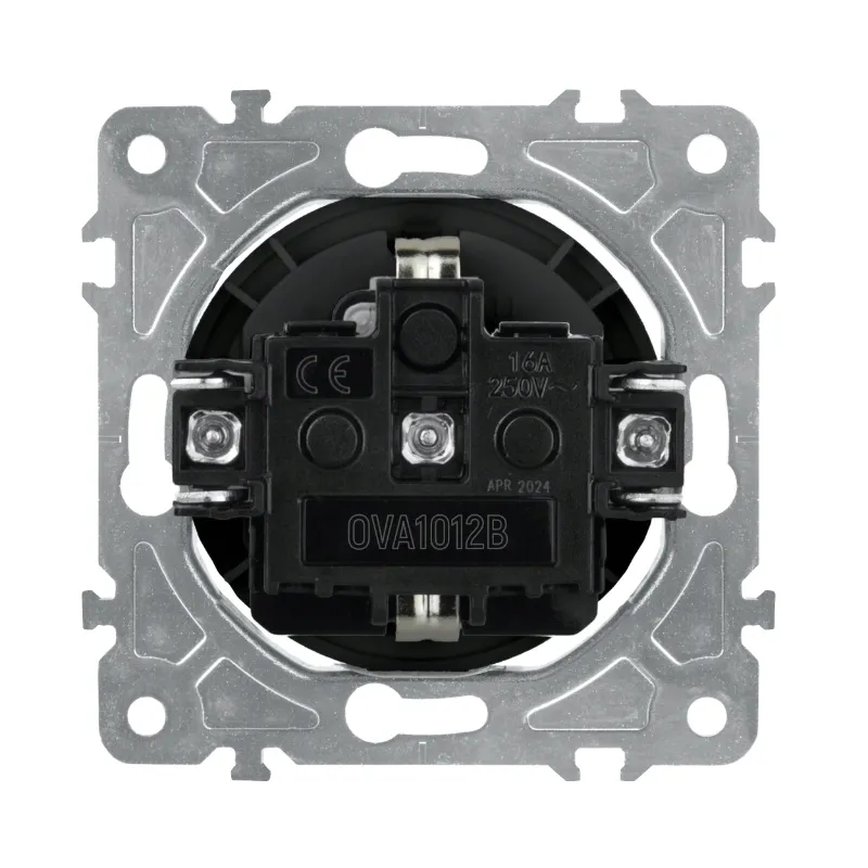 gniazdo-schuko-czarne-oval-stan-nowy