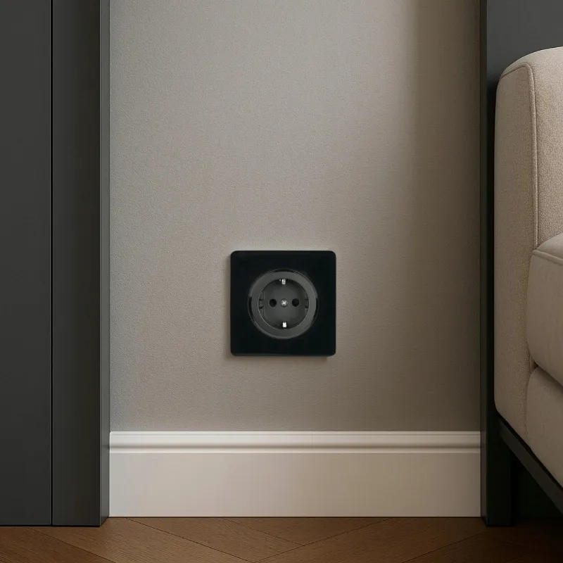 gniazdo-schuko-czarne-oval