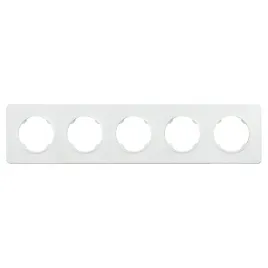 ramka-pieciokrotna-plastikowa-biala-oval