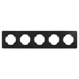 ramka-pieciokrotna-plastikowa-czarna-oval
