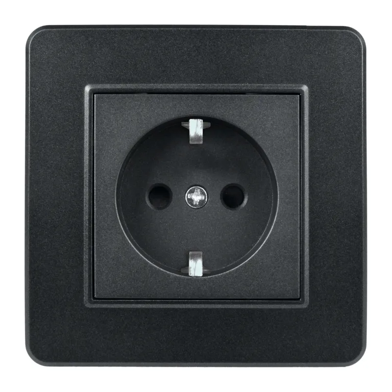 gniazdo-schuko-czarne-quad-stan-nowy