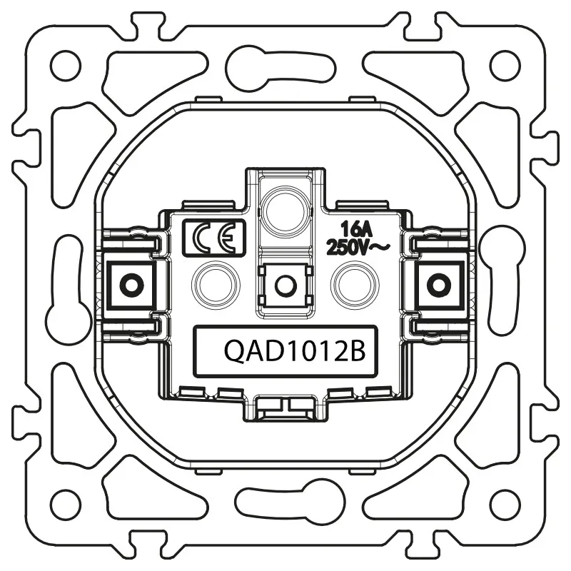 gniazdo-schuko-czarne-quad-stan-nowy