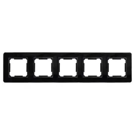 ramka-pieciokrotna-szklana-czarna-quad