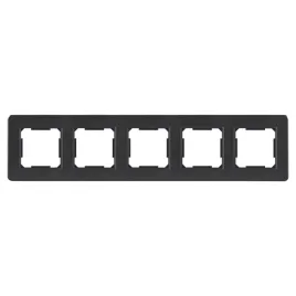 ramka-pieciokrotna-plastikowa-czarna-quad