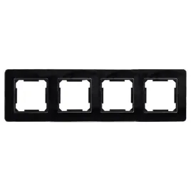 ramka-poczworna-szklana-czarna-quad