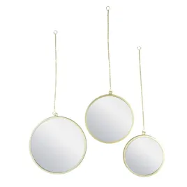 lustro-scienne-okragle-zlote-3-szt