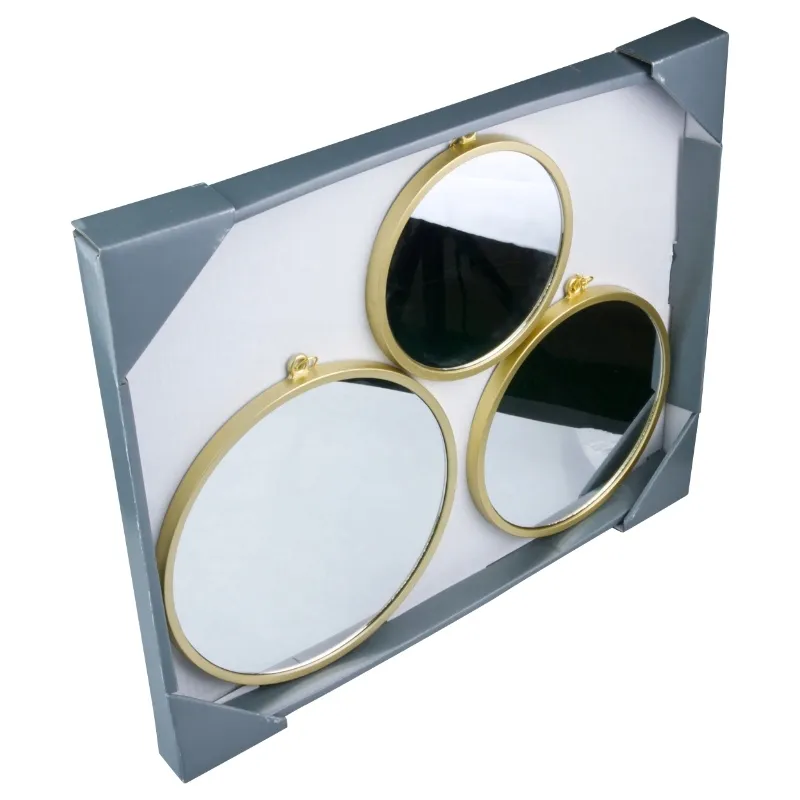 lustro-scienne-okragle-zlote-3-szt-stan-nowy