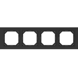 ramka-poczworna-plastikowa-czarna-qr1000-vilma