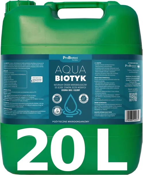 MIKROBIOTYK Bakterie Do Stawu i Oczka Wodnego Na Glony Sinice Aquabiotyk20L
