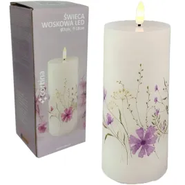 swieca-woskowa-cortina-3-25-phn-wklad-znicz-led-fi7-rozowe-kwiaty-18cm