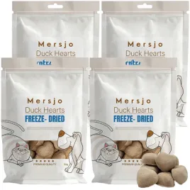 4x-przysmak-dla-psa-i-kota-liofilizowane-kacze-serduszka-mersjo-4x50g