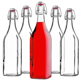 5x-butelka-szklana-1l-1000-ml-na-nalewki-wino-napoje-z-korkiem-mechanicznym