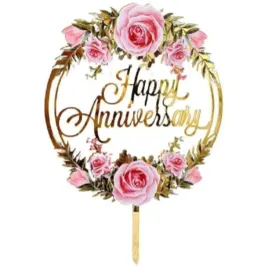 zloty-topper-happy-anniversary-rocznica-gold-dekoracje