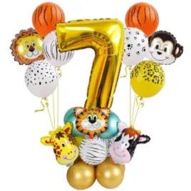 balony-foliowe-zlote-cyfra-7-zwierzeta-zoo-urodziny-party-dekoracja