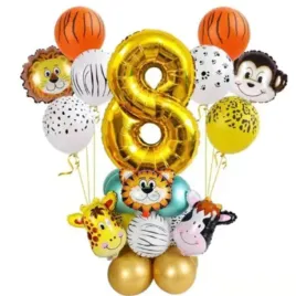 balony-foliowe-zlote-cyfra-8-zwierzeta-zoo-urodziny-party-dekoracja