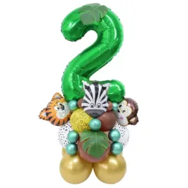balony-zoo-zwierzeta-zielone-dekoracja-urodziny-cyfra-2