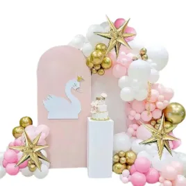 balony-rozowe-biale-zlote-girlanda-balonowa-gwiazdki-urodziny-dekoracja