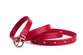 pasek-damski-klasyczny-czerwony-mat-15-cm