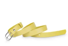 pasek-damski-klasyczny-zolty-mat-2-cm
