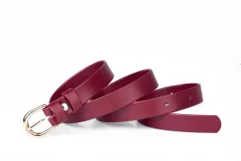 pasek-damski-klasyczny-czerwony-mat-2-cm